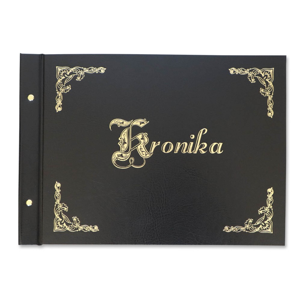 Kronika 420x297 poziom złocona czarna Warta 1829-319-019